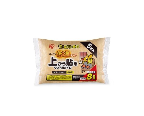 ほんわか低温タイプ 上から貼るくつ下用カイロ 6個セット