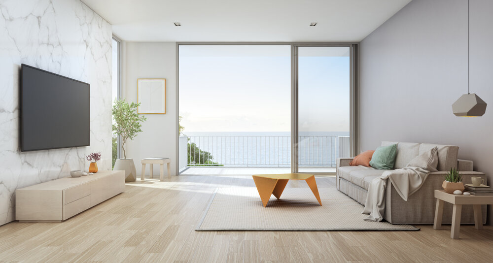 大きな窓のある部屋