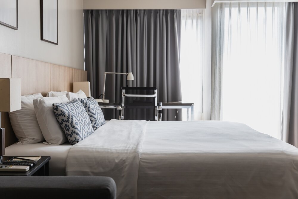 部屋に装飾されたカーテン