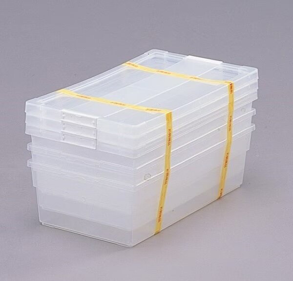 3つ積み重ねられたアイリスオーヤマのコミックストッカー