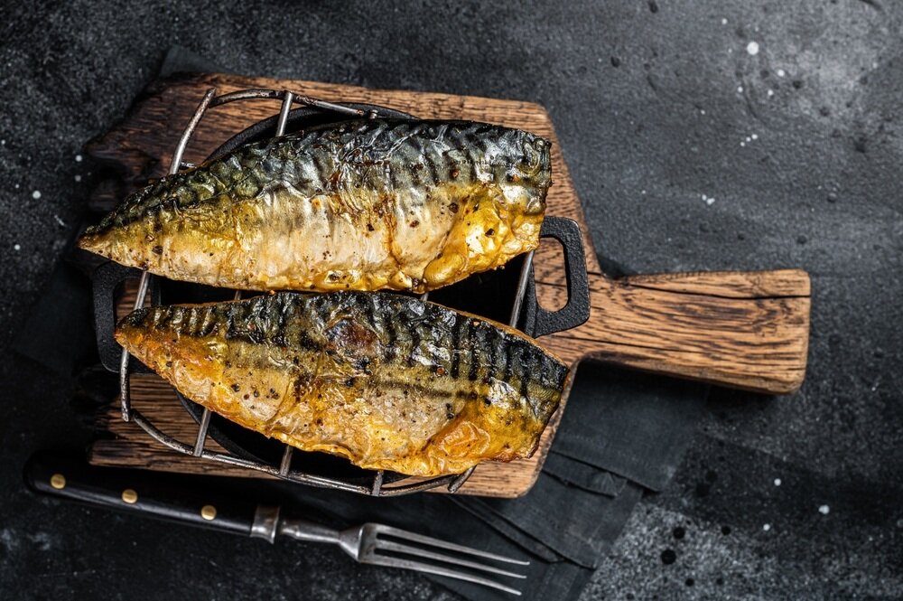 グリルで焼いた魚