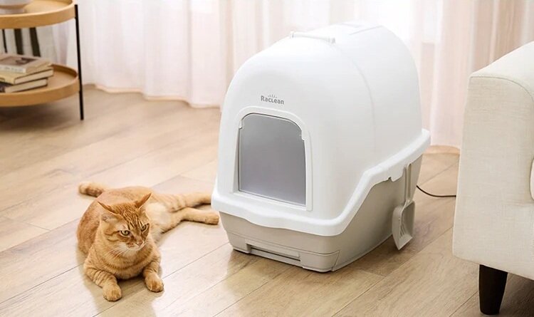 ラクリーン 炭脱臭ファン付き猫トイレ／DFT-52