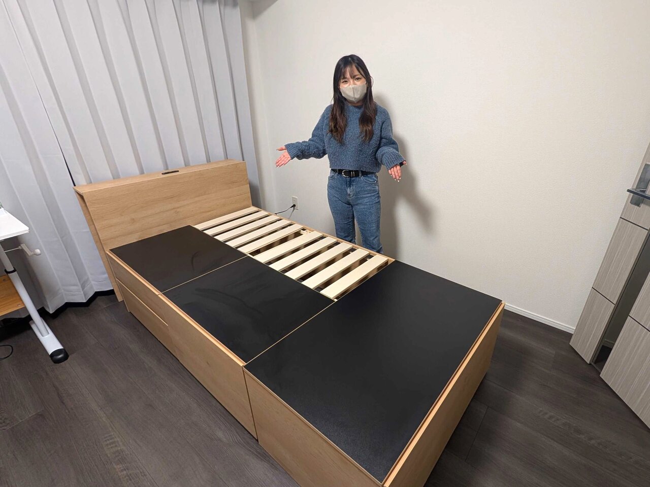 完成した超収納ベッド