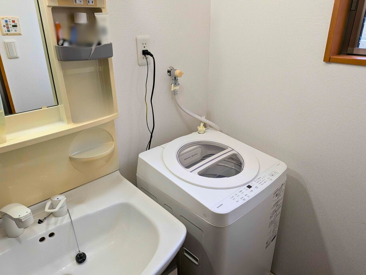 設置された洗濯機