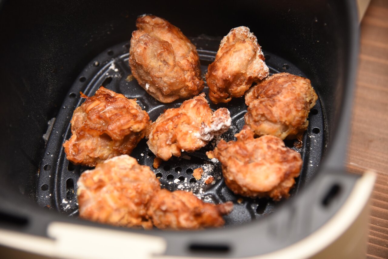 出来あがった唐揚げ