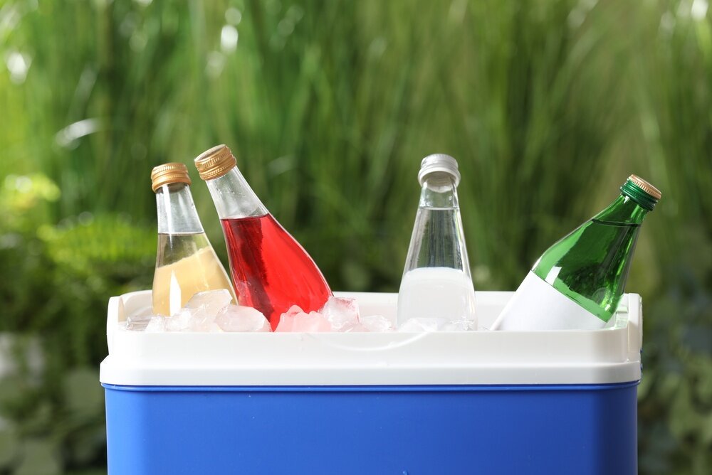 ドリンクの入ったクーラーボックス