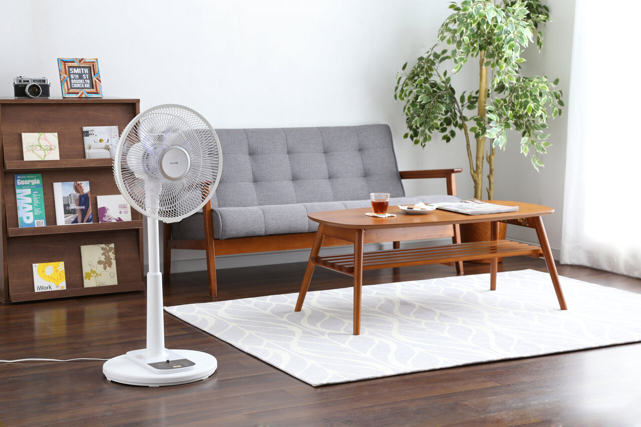 リビングに置かれた扇風機