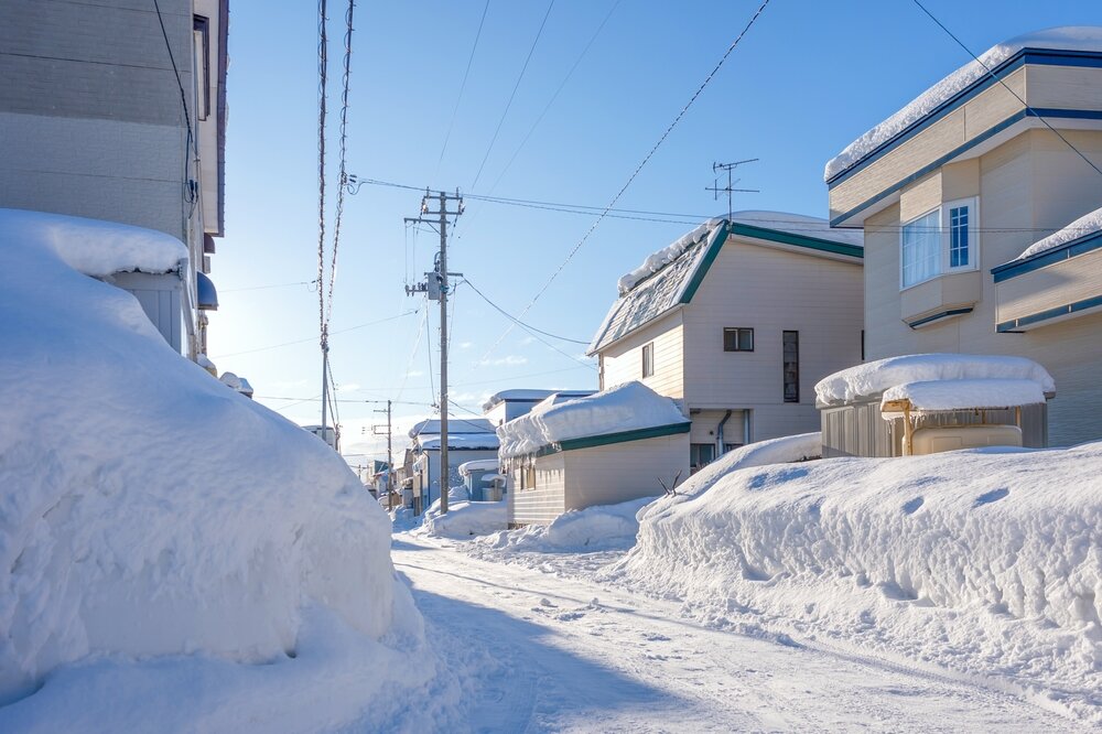 雪が降り積もる地域の住宅