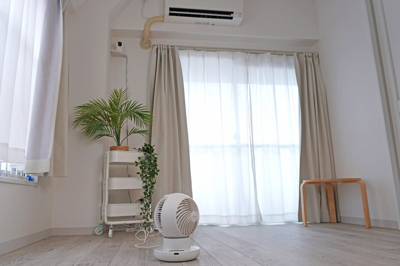 エアコンと横向きのWOOZOO 360 i