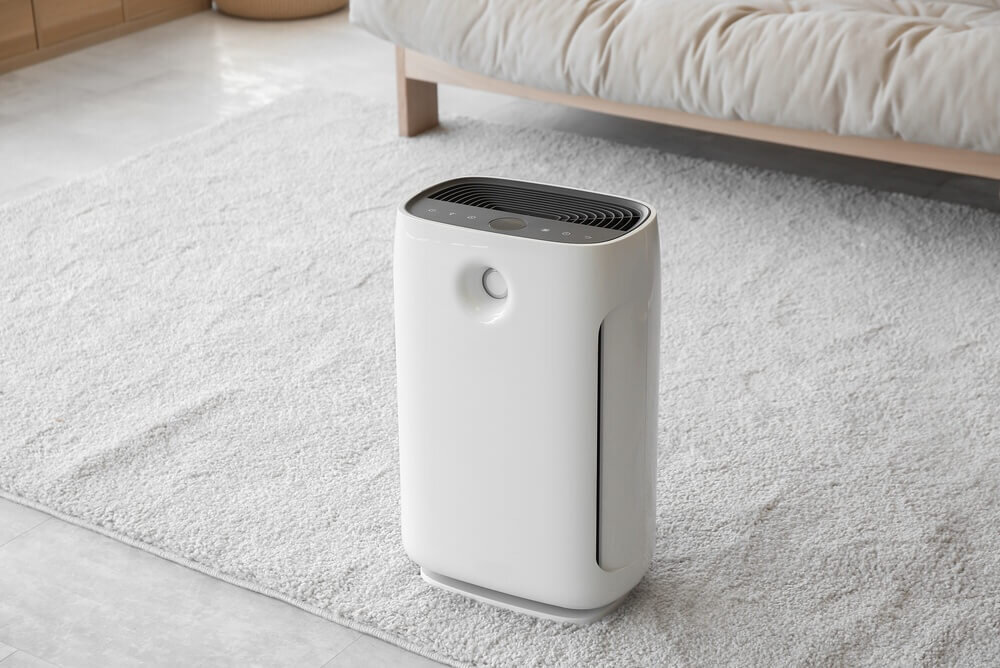 部屋に置かれた加湿器