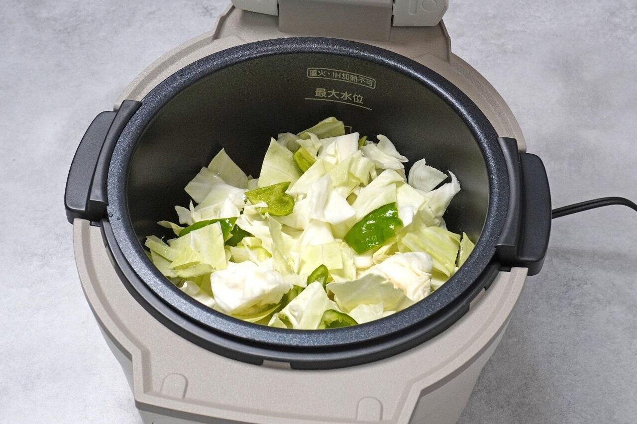 野菜を入れたシェフチャオ