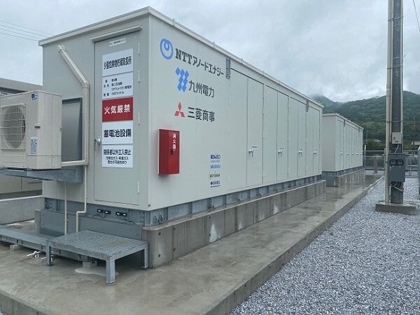 External view of the storage battery facility