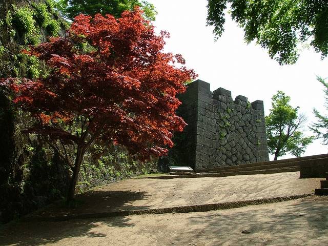 【大手門石垣】この石垣上にかつて櫓門が建てられていた。...