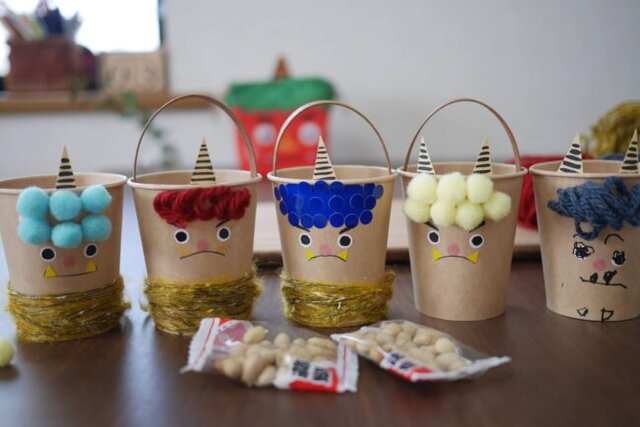 今年も!紙コップで節分クラフト♪ | LEE (153902)