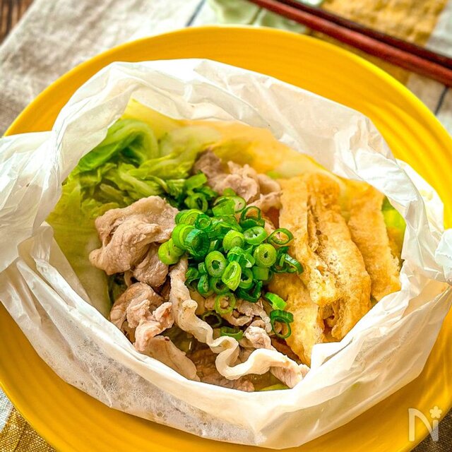 【豚肉と白菜の旨味だし鍋風】