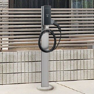 ELSEEV hekia sMode3 ６ｋｗと専用のDポールを組み合わせたスタンドタイプ型のEV充電器
