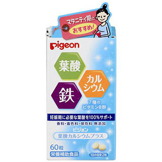 Amazon|ピジョン サプリメント 葉酸カルシウムプラス 60粒入 (33963)