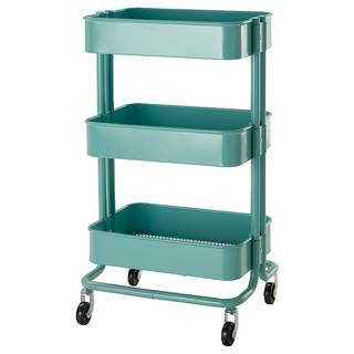 Amazon|IKEA(イケア) R?SKOG 10216537 キッチンワゴン, ターコイズ (60058)