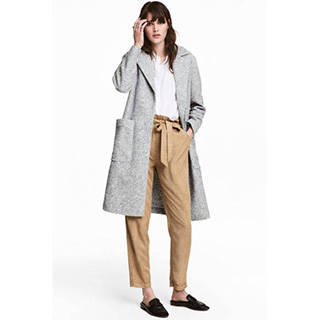 ウールブレンドコート - ライトグレーメランジ | H&M JP (78225)