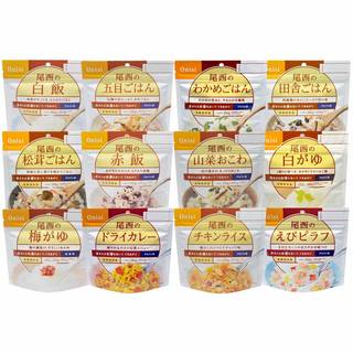 Amazon | 尾西食品 アルファ米12種類全部セット(非常食 5年保存 各味1食×12種類) (105716)