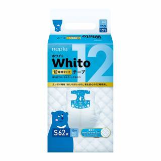 Amazon | ネピア Whito テープ Sサイズ(4~8Kg) 12時間タイプ 62枚 (107166)