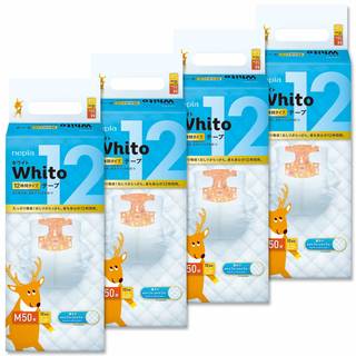 Amazon |【ケース販売】 ネピア Whito テープ Mサイズ(6~11Kg) 12時間タイプ 200枚(50枚×4パック) (107168)