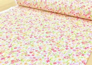 Amazon | ダブルガーゼ生地【ピンク】花柄 草花 HappyPrint (107697)