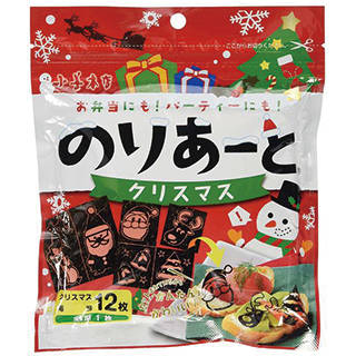Amazon | 小善本店 のりあーと クリスマス 全型1枚(クリスマス海苔12枚) (108564)