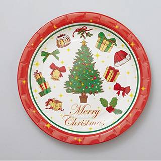 Amazon|紙皿8枚入 メリークリスマス (112419)