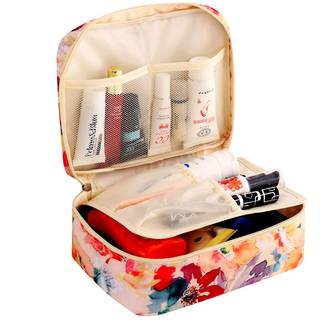 Amazon:トラベル コスメバッグ 入れ 花柄 メイクポーチ (113630)