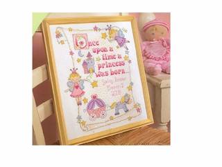 Amazon | girl baby birth certificate 女の子赤ちゃん出生証明書十字のステッチ キット (116974)