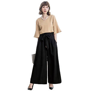 Amazon | ECUSSY パンツドレス セットアップ (120944)