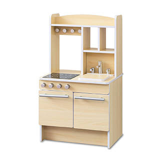 Amazon | RiZKiZ おままごとキッチン お店ごっこ対応 【ナチュラル】 (126569)