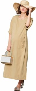 Amazon.co.jp: Sweet Mommy マタニティ 授乳服 Tシャツ ワンピース ロング (128104)