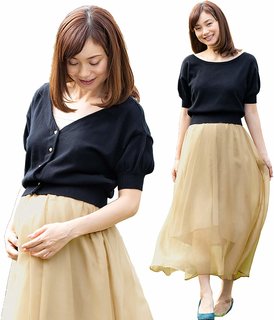 Amazon.co.jp: Sweet Mommy マタニティ 授乳服 ワンピース ニットカーディガン (128109)
