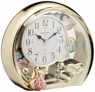 Amazon.co.jp: リズム時計 置き時計 アナログ ファンタジーランド504SR (130357)