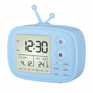 Amazon|Ninonly 目覚まし時計 置き時計 卓上時計 音声感知 室温表示 (130383)