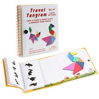 Amazon | D-FantiX タングラムパズル 旅行ゲーム タングラム Book 知恵パズル (130931)