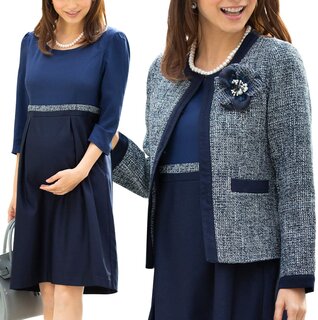 Amazon | Sweet Mommy マタニティ 授乳服 ワンピース ジャケット 2点セット (132068)