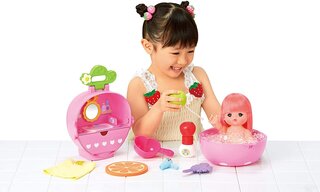 Amazon | メルちゃん お人形セット フルーツいっぱい!いちごのおふろセット (133059)