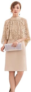 Amazon | パーティードレス 結婚式 ドレス 冬春 フォーマル ワンピース レース (134356)
