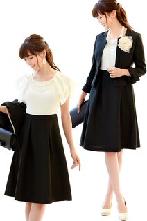 Amazon | RUIRUE BOUTIQUE(ルイ・ルエ・ブティック) 着回し 美人 アンサンブルマスーツ ツイード 大きいサイズ 入園式 入学式 卒業式 卒園式 結婚式 L(11号) ブラック(WB) | ワンピーススーツ 通販 (134363)