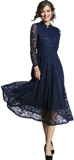 Amazon | (イノ)Yino ワンピース ドレス 結婚式 パーティードレス 総レース (134365)
