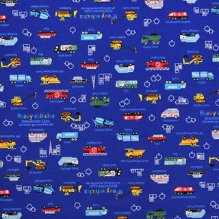 Amazon | アクセル全開はたらく車(ロイヤルブルー) オックス生地 (136033)