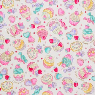 Amazon | スイーツリボン オックス 生地 50cm単位販売 布 (ホワイト) (136034)