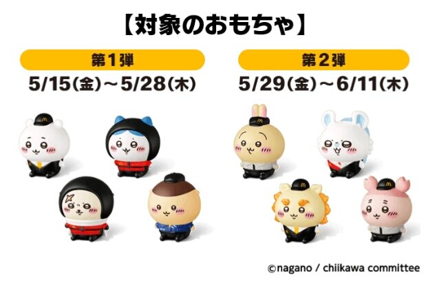 メルカリ、マック・ハッピーセット「ちいかわ」玩具の出品禁止へ