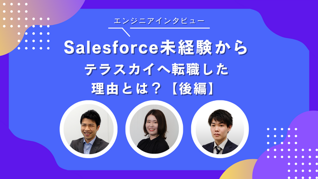 【エンジニアインタビュー】Salesforce未経験からテラスカイへ転職した理由とは【後編】＜働き方・環境＞