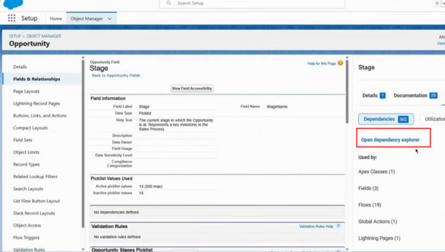Elementsが導入されているSalesforceの画面