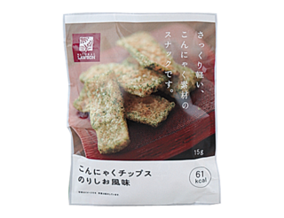 さっくり軽い、こんにゃく素材のスナックをのりしお風に味...