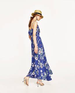 ロング丈プリント地ワンピース - すべてを見る-ドレス ワンピース-レディース | ZARA 日本 (4897)